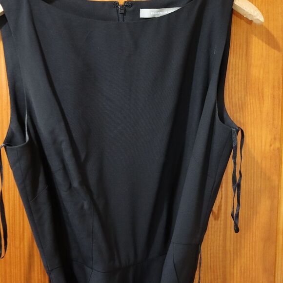 Ellen Tracy Black Sleeveless Sheath Midi Dress 10 - Picture 5 of 11